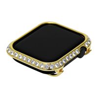 Caja de reloj de 40/44 mm de vigilancia Metal Crystal de diamisco de diaminación Big Diamond Jewelry Case de la carcasa de la cara compatible para iWatch Series 6 5 4