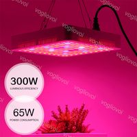 Full Spectrum Led Grow Lights 100LEDs 65W Square Good Radiator ABS PMMA Cover For Covered Tent Green Houses Plant Hydroponic Systems DHL