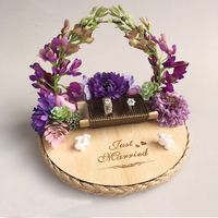 custom Manual ring bearer pillow ideas Wisteria natural forest flower ring holder engagement marriage proposal wedding day Photo props