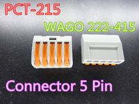 30pcs / lot PCT-215 PCT215 WAGO 222-415 Universele Compact Draad Bedrading 5 PIN-connector Geleider Terminal Block Leve