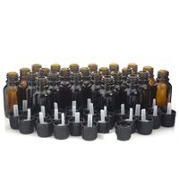 24 X 15ml Empty Amber Glass Essential Oil Bottles with orifi...