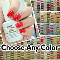 209 Colors Available! 4x Soak-Off UV LED Nail Gel Polish + 1x Top Coat + 1x Base Caot Primer Acrylic Nail Art Pure & Glitter Color Gel AODL