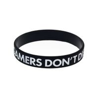 1PC Gamers Do not Die They Respawn Silicone Wristband Deboss...