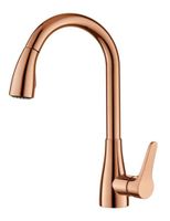 Rose Gold Kitchen Faucet Mixer Cold And Hot Deck Mounted Sin...