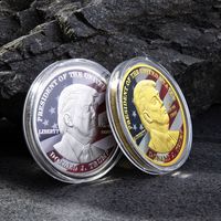 도널드 트럼프 기념 동전 동전 제 45 회 배지 공예 2024 선거 용품