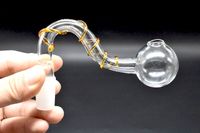 Spiraalvorm 10mm 14mm 18mm Mannelijke Vrouwelijke Duidelijke Dikke Pyrex Glas Oliebrander Waterleidingen voor Oliereilen Glasbongen Dikke Grote Kommen voor Roken