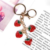 porte-clés porte-clés fraise mignonne de qualité supérieure pour la chaîne clé métal creativegifts Designer Trousseau de cadeaux