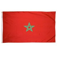 Marokko-Flagge 3x5 ft Custom Style 90x150cm MAR Natioanl Landesflagge Fahnen von Marokko Fliegen hängend