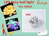 Decoração do feriado 10m 100 Bola de LED RGB casamento bola bola de Natal Fada do partido Luz com conector final, IP65