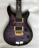 スミスSE Paul Alleender Purple Black Kilted Mapleトップエレクトリックギターアップグレード韓国のチューナー、パールバットインレイ、フロイドローズトレモロ、EMGピックアップ