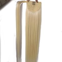 100% Human Remy Cheveux Ponyneaux de queue de queue de quai sur l'extension des cheveux Coiffures droites 100g une pièce, DHL gratuit