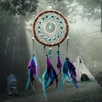 Großhandel-Antike Nachahmung Zauberwald Dreamcatcher Geschenk Handgemachte Dream Catcher Net Mit Federn Wandbehang Dekoration Ornament