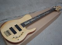 Free Shipping 5 Strings Natural Wood Color Electric Bass wit...