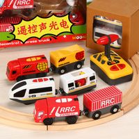 Electric Remote Control Train Model, Boy Car Toy, Compatible with Tracks, Lights, Sound, for Party Christmas Kid Birthday Gift