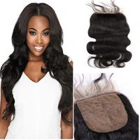 Top Lace Closure Brazilian Human Hair Closure Silk Base Closures Free Part Body Wave 8&quot;-18&quot; Hair Pieces Natural Color Dyeable Greatremy