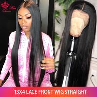 Queen Hair Straight Lace Front Wigs For Women Brazilian150% ...