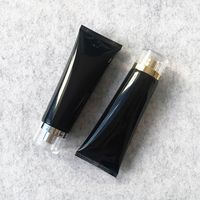 100g Siyah Plastik Kozmetik Krem Şişesi 100ml Yüz Temizleyici Losyon Tüp Otel Tedarik Şampuan Paketleme Şişeleri