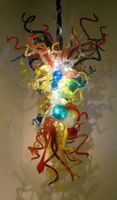 Diseño simple popular Large Chihuly Style Chandeliers Blown Glass Art Lighting Decoration for Lobby Hotel