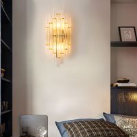 Moderne Glanzkristallglas LED Wandleuchte Gold Schlafzimmer Wandleuchte für Wohnzimmer Korridor Wand sconce AC110-220V
