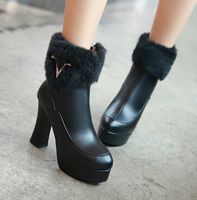 Compre al por mayor Botines De Tacón Grueso Blanco Plataforma de bajo  precio \u0026 de calidad con envío gratuito | Es.DHgate
