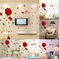 Compre Flores Etiqueta Engomada De La Pared De La Mariposa Papel De