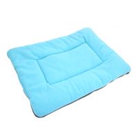 Lavável macio e confortável Silk Estofo Bed Pad Mat Almofada para Cat Dog Pet Light Blue Tamanho M