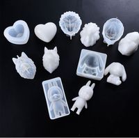 DIY Silicone Moulds 3D Bunny Monkey Dog Sleeping Baby Molds Ornament Candle Soap Fondant Mold Polymer Clay Resin Jewelry Making