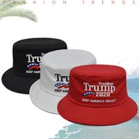 트럼프 2020 Stingy Brim Hat 패션 야외 스포츠 태양 모자 부드러운 통기성 유니섹스 여행 해변 모자 유지 아메리카 훌륭한 어부 모자 VT0354