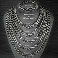 Freemasonry Masonic Mason Chain MENS Cool All Solleed 316L Acciaio inossidabile Violatura Nera Coating Black Collace o Bracciale N377 B210