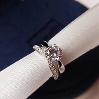 ファッション2020ハニダイヤモンドリングS925スターリングシルバー18Kゴールドプラチナの結婚指輪ファッション女性のアクセサリーギフトボックス