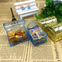 Сундук в форме конфеты коробка подарка венчания пользу сокровищница шоколада Коробки футляры Birthday Baby Shower сувениры LX2014