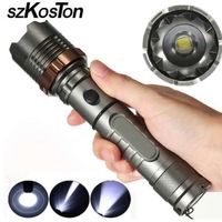 Tactical Military XM-L T6 20000lm LED Tactical Flashlight Torch Rechargeable Zoomable Waterproof Hunting Torch Flash Light