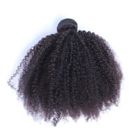 gffh Afro Kinky Kıvırcık Paketler İnsan Saç Paketler ile Kapatma% 100 İnsan Saç Dokuma Uzantıları 4B 4C Bakire Saç EverBeauty.hh