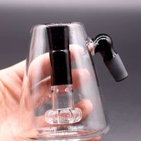 4,5 Zoll Schwarzes Glas Bong Aschefänger 14mm 18mm Starkes Pyrexglas Bubbler Aschfänger 45 90 Grad Glas Ashcatcher Wasserpfeifen