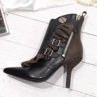 les femmes de la mode bottes Dernières chaussures femmes talon taille 9,5 cm Modèle YS03 35-40