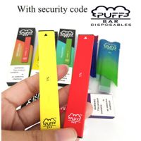 Hohe Qualität Puff Bar Einwegvorrichtung Pod Vape Pen Ecig Starter Kits mit Sicherheits-Code 280mAh Akku 1,3 ml Leere Hülsen