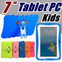Bambini Tablet PC di marca 7" Quad Core bambini tablet Android 4.4 giocatore Allwinner A33 Google WiFi grande altoparlante coperchio di protezione
