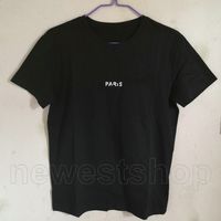 21ss Sürüm Kırık Mektup Baskı Tişörtleri Moda Lüks Tasarımcı Mens Yaz Giyim için T-shirt Paris Rahat Pamuk Tee Top T Shirt