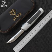 VESPA Ripper Çift Katlanır Bıçak Bıçağı: M390 (Saten) Kolu: 7075Aluminum + CF, Açık Kamp Survival Bıçaklar EDC Araçları