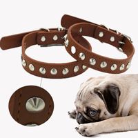 accessoires pour chiens fournitures pour animaux Colliers pour chiens jaune Harnais réglable en cuir à crampons punk rivet chaîne à clous ronde chaîne de chien