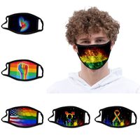 LGBT Eşcinsel Insanlar 3D Baskı Tasarımcısı Yüz Maskesi Pamuk Kullanımlık Yüz Maskeleri Out Kapı Spor Sürme Maskeleri Moda Pamuk Tasarımcı Maskesi