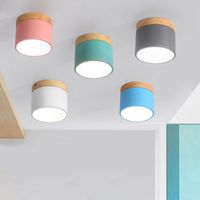 DHL Nordic Iron Wood Ceiling Lights Modern Led Ceiling Lamp ...