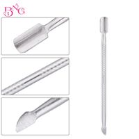 BNG 10PCS Silver Cuticle Remover Dual-Ended Push Nail Cuticle Pusher Manicure Nail Care Tool In Acciaio Inox Acciaio inox Nagelriem Pusher