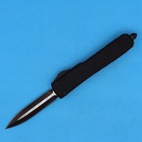 Продвижение авто тактический нож D2 двойные действия Черный оксид лезвия цинк-алюминальной ручкой с нейлоновой оболочкой и розничной коробкой