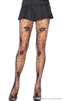 Женский дизайнер носок новых черных сексуальных скелетовых колготки сетки носки мода спорт Хэллоуин промежность хлопчатобумажных носков