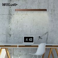 Willlustr Wood LED Wall Lamp Modern Sconce Black Walnut Finl...