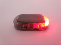 Alarma USB solar del coche de energía de luz LED antirrobo Advertencia flash falso Parpadeo destello rojo azul de la lámpara