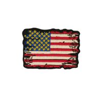 미국 깃발 골동품 부서진 스타일 수 놓은 철제 또는 가슴 크기 3 * 2.25 인치 용 재봉 패치