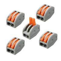 ZDM 2/3/5 Pins ET25 32A Spring Terminal Block Electric Cable Wire Connector 5PCS