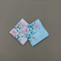 12pcs 43 * 43 cm 60s Giapponese e coreano fazzoletto in cotone stampato stampante per ladies piccolo quadrato